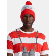 Where's Waldo, Men's & Big Men's Graphic Halloween Cosplay T-Shirt and Matching Character Beanie, Sizes XS-3XL