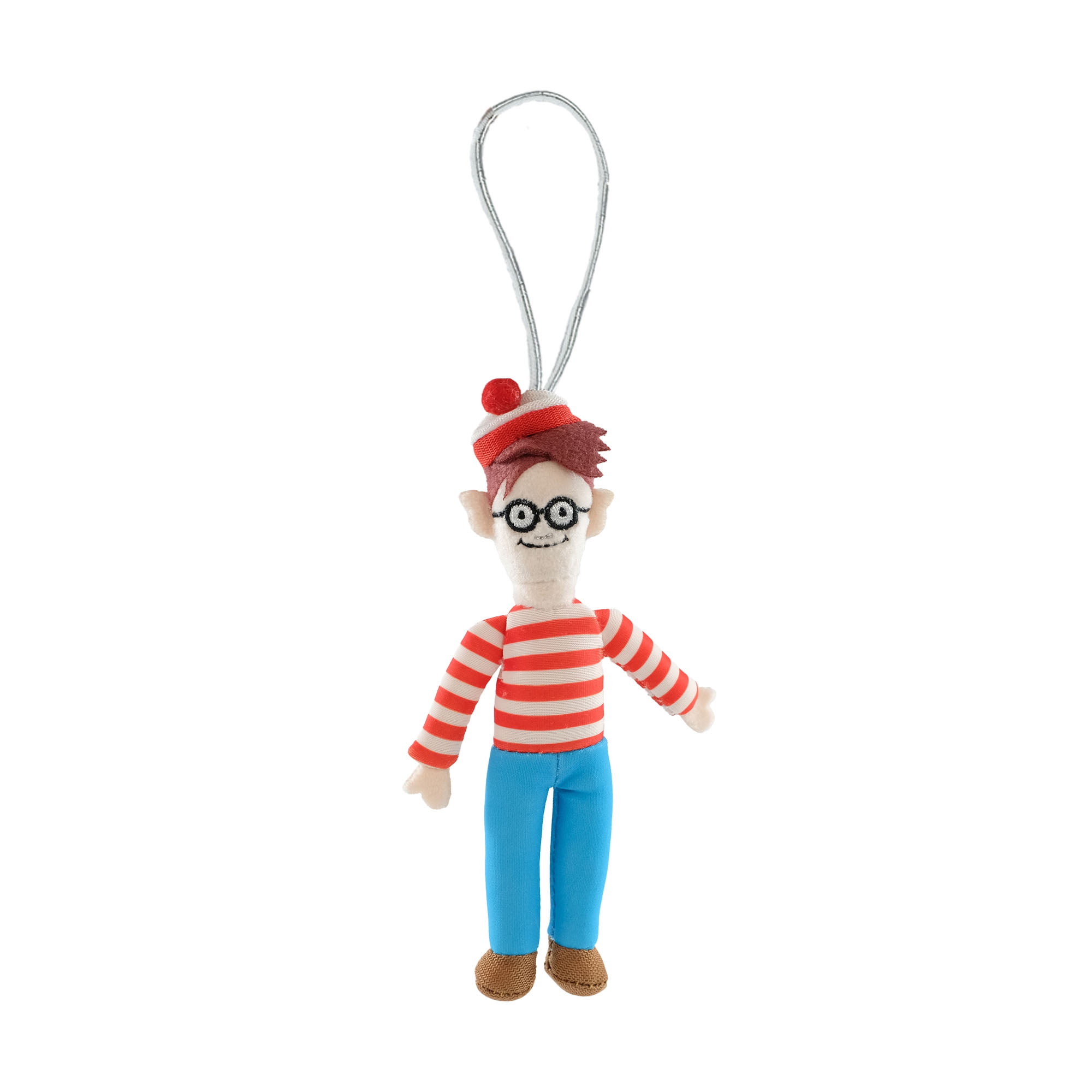 Where`s Waldo Plush Christmas Ornament. Red, White, Polyester, By Ruz