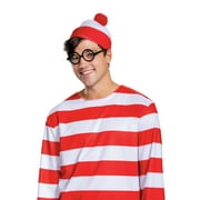 Where's Waldo? Waldo Adult Halloween Costume Kit Hat & Glasses One Size