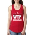 thumbnail image 1 of Where's the Fish WTF Parody | Womens Fishing Jersey Racerback Tank Top, Red, Small, 1 of 4