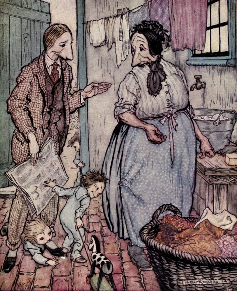 Where the Blue Begins 1922 Mrs Spaniel Canvas Art - A Rackham (18 x 24)