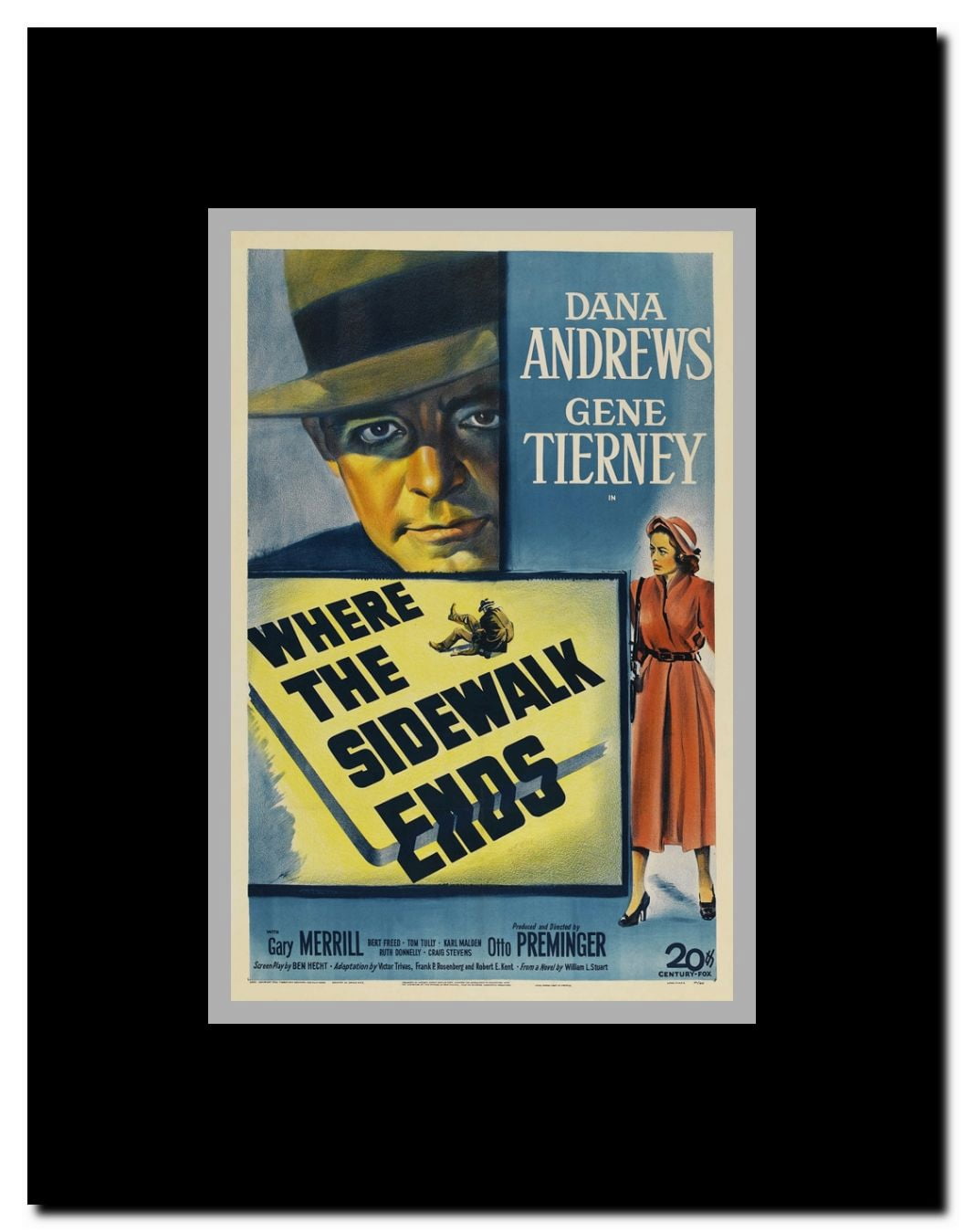 Where the Sidewalk Ends Framed Movie Poster