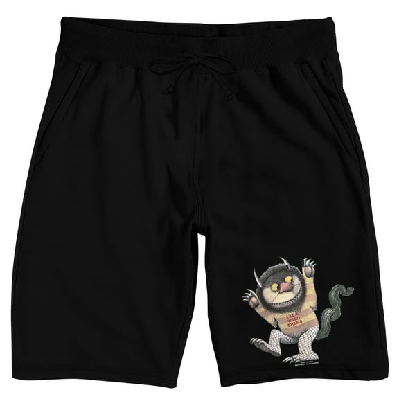 Where the Wild Things Are Literary Carol Men's Black Lounge Shorts-Medium