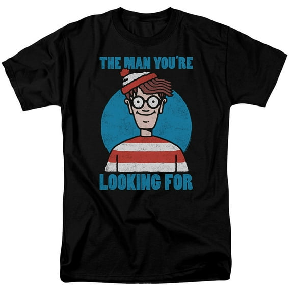 Wheres Waldo/Looking For Me S/S Adult 18/1 Black