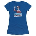 thumbnail image 1 of Wheres Waldo - Waldo Wave - Juniors Teen Girls Cap Sleeve Shirt - X-Large, 1 of 2