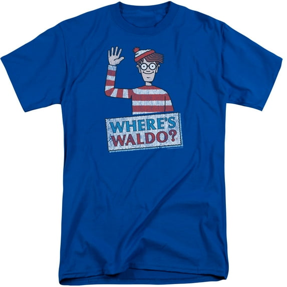 Wheres Waldo/Waldo Wave S/S Adult Tall 18/1 Royal Blue