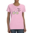 thumbnail image 1 of Wherever You Go Daisy Bicycle T-Shirt Women -Image by Shutterstock, Female 4X-Large, 1 of 4