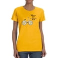 thumbnail image 1 of Wherever You Go Daisy Bicycle T-Shirt Women -Image by Shutterstock, Female Small, 1 of 4