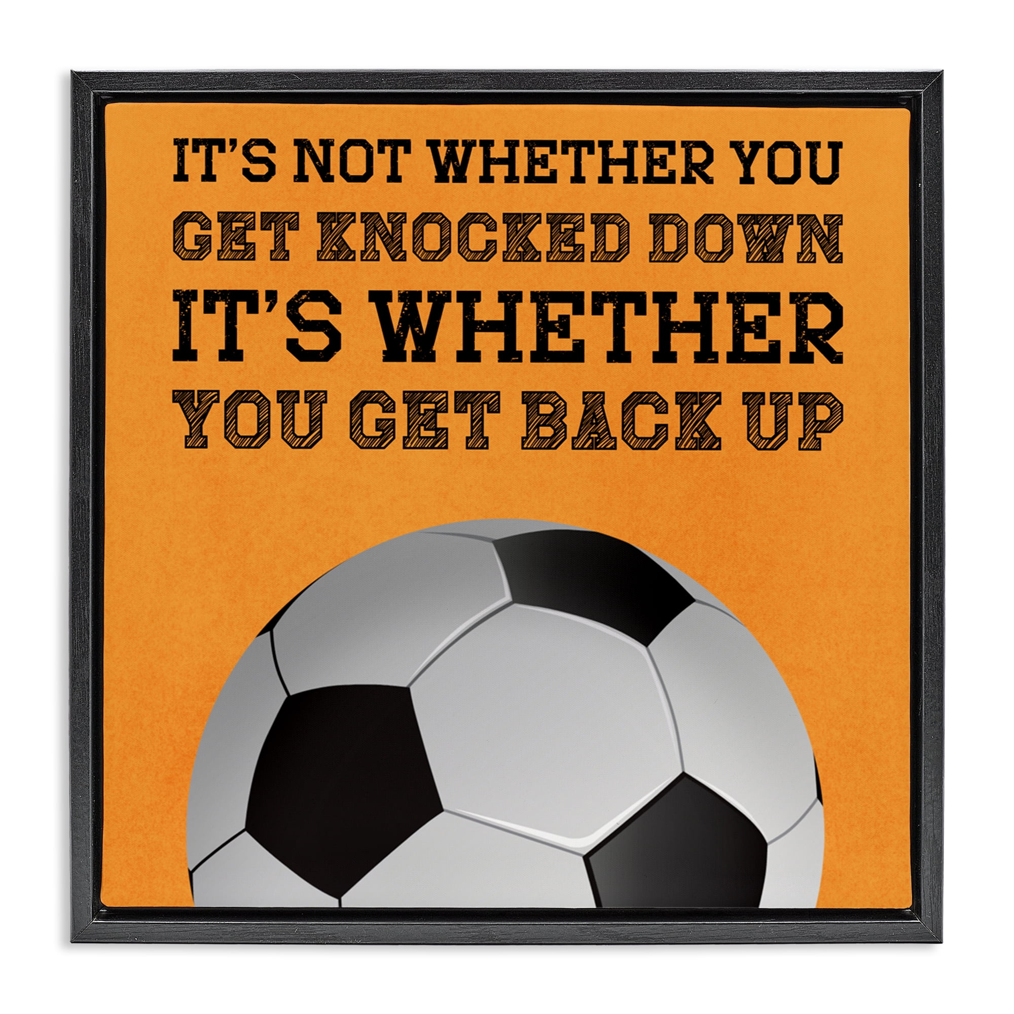 Whether You Get Back Up Black Framed Floater Canvas Wall Art, design by Marcus Prime