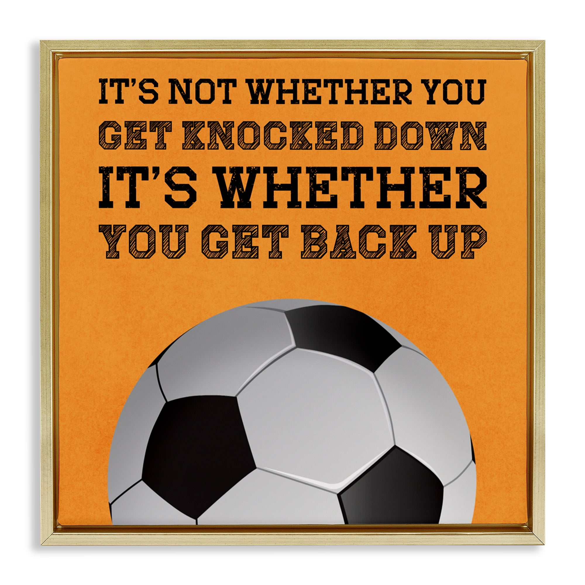 Whether You Get Back Up Gold Framed Floater Canvas Wall Art, design by Marcus Prime