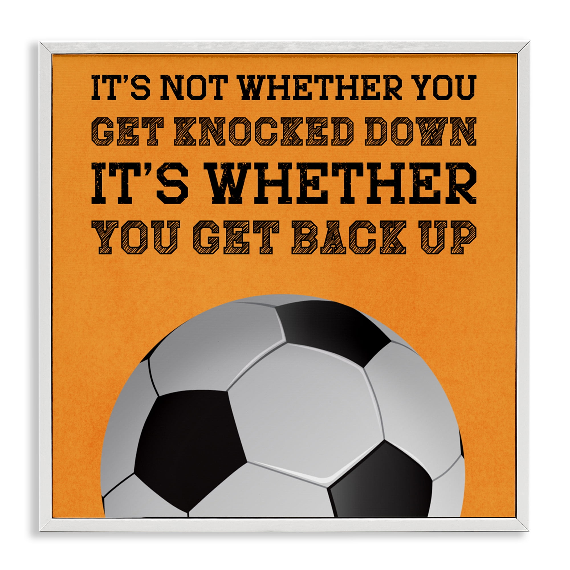 Whether You Get Back Up White Framed Giclee Art, design by Marcus Prime