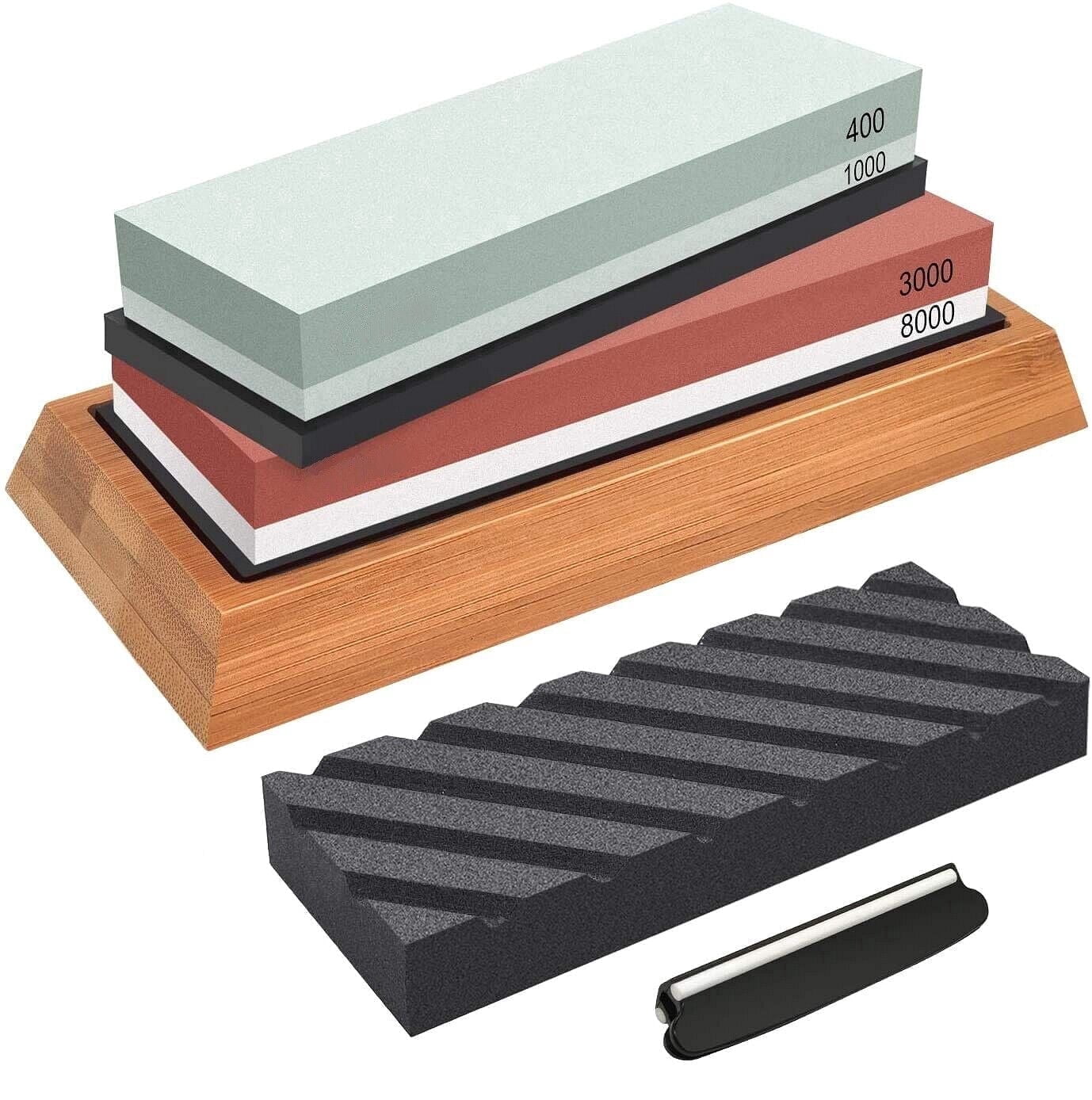 SATC 7Pcs Whetstone Knife Sharpener Stone 400-8000 Grit Sharpening Stone Set for Grinding