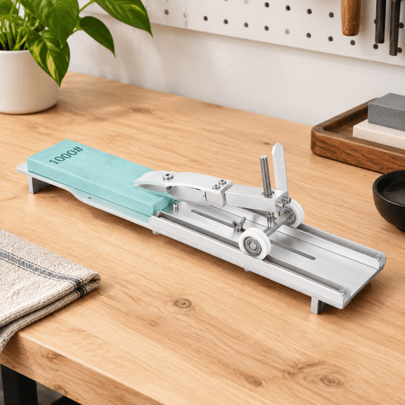 Whetstone Sharpening Stone with Fixed Angle Guide for Kitchen