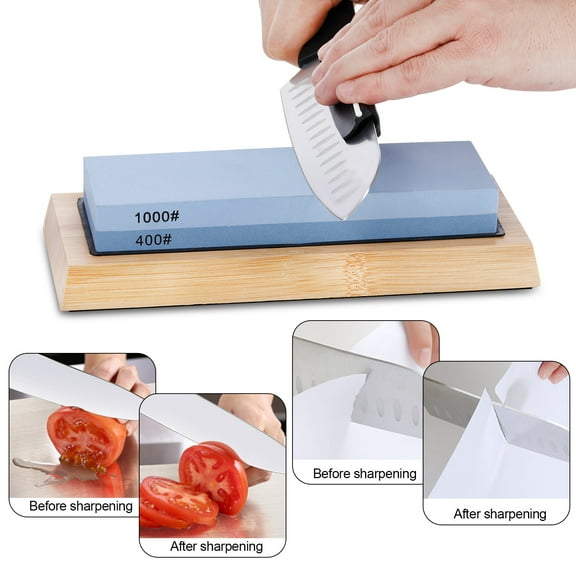 Whetstones,400/1000 3000/8000 Knife 3000/8000 Knife With Complete Knife Stone Knife Stone Set/dual Leather Non-slip Rubber Stone Set/dual 400/1000 Knife With Leather