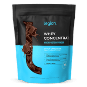 Legion Athletics Whey Protein Concentrate Powder, Dutch Chocolate, 20g Protein, 4.4g BCAAs, 9g Essential Amino Acids per Serving, 30 Servings, Naturally Sweetened & Flavored