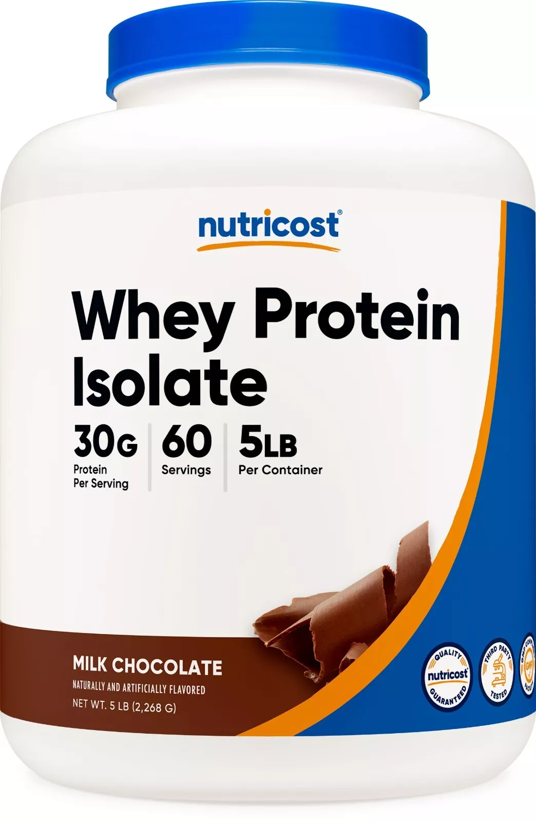 Whey Protein Isolate (Chocolate) 5 LBS NonGMO & Gluten Free