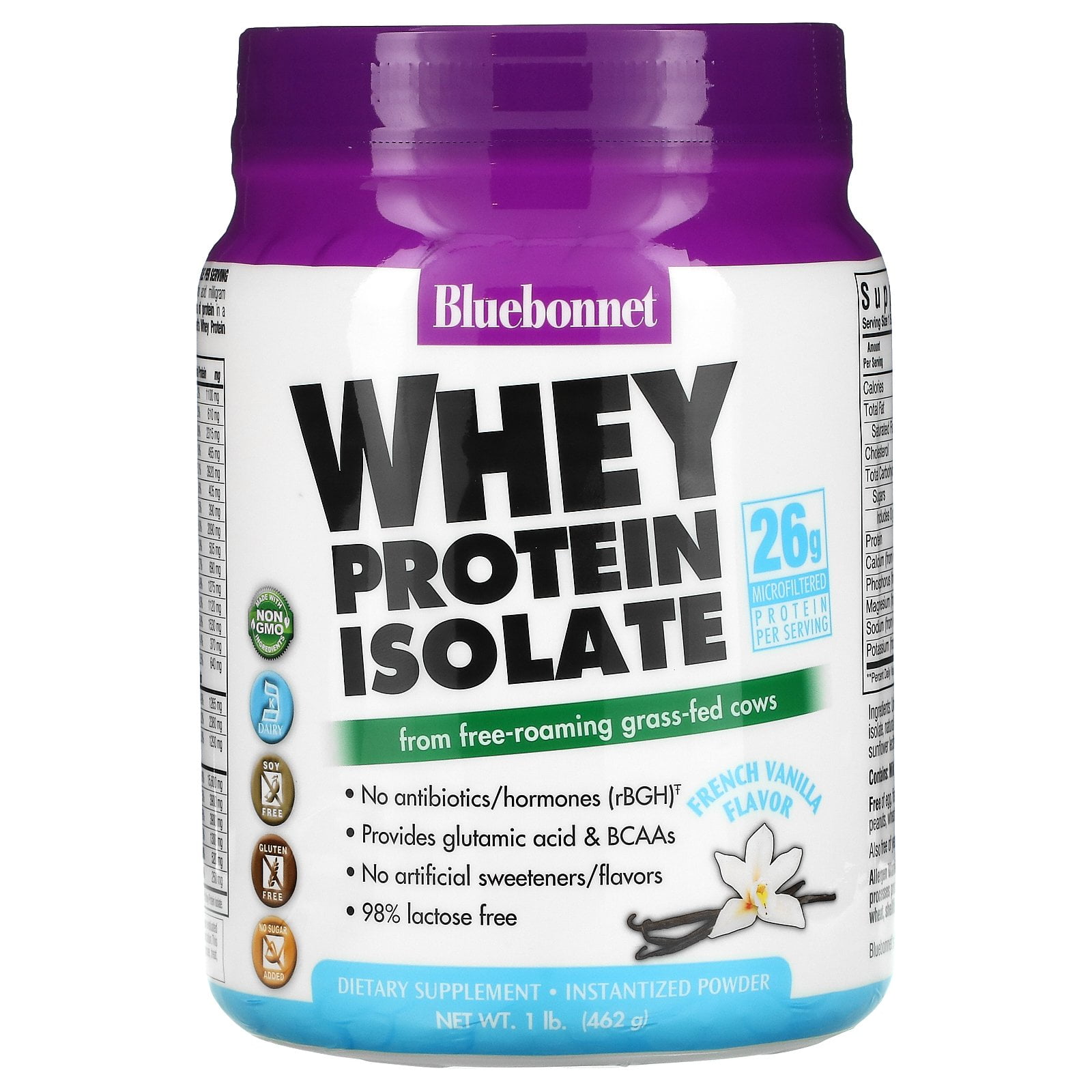 Whey Protein Isolate Powder French Vanilla 1 lbs
