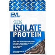 Whey Protein Powder 100% Isolate 25g - Evlution Nutrition Whey Isolate Protein Powder 1 LB - No Sugar Added, Low Carb Gluten Free - EVL Fast Absorbing Chocolate Protein Powder with BCAA