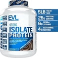 thumbnail interactive-video image 1 of Whey Protein Powder 100% Isolate 25g - Evlution Nutrition Whey Isolate Protein Powder 5 LB - No Sugar Added, Low Carb Gluten Free - EVL Fast Absorbing Chocolate Protein Powder with BCAA, 1 of 12