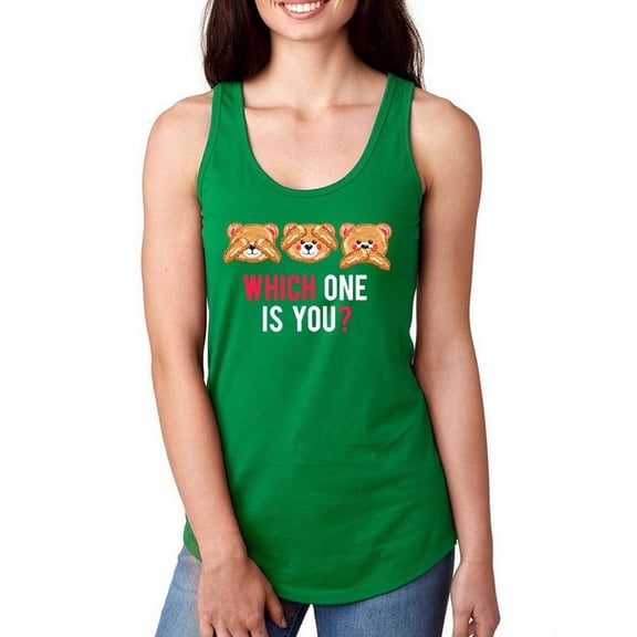 Which One You Cute Bears Racerback Tank Women -Image by Shutterstock, Female x-Large