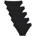 thumbnail image 1 of Which is Seamless underwear for women No Show Stretch Bikini Panties Soft Silky Invisible Hipster Briefs XS-XL 5 Pack, 1 of 2