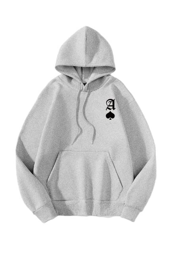 Ace of Spades Graphic Sweatshirt Hoodie with Long Sleeves, Men's S-2XL