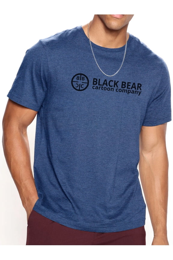 "Black Bear Cartoon Company" Letter Graphic Print, New style Men's Casual T-shirt Sizes S-2XL