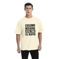 thumbnail image 1 of Whichone - Cussing Because Adulting Is Hard Mens Funny Sarcastic Parent Humor Graphics T-Shirt Yellow 3XL, 1 of 9