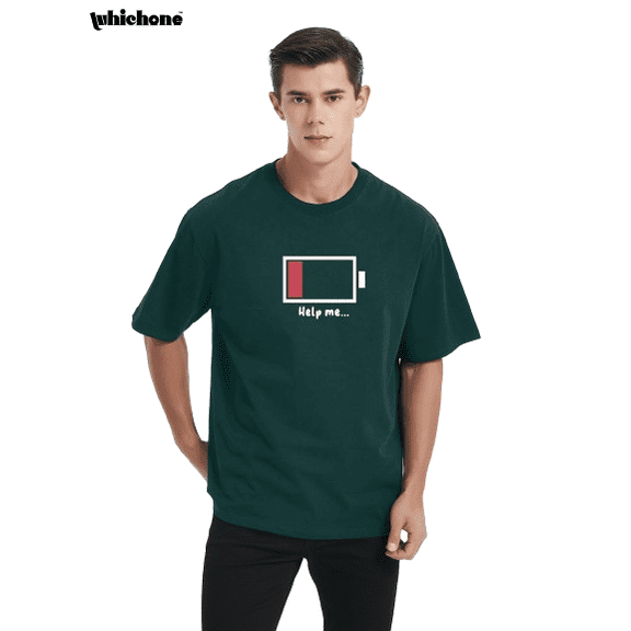 Whichone Help Me Funny Out Of Battery Graphic - Mens Short Sleeve T-Shirt