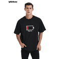thumbnail image 1 of Whichone Help Me Funny Out Of Battery Graphic - Mens Short Sleeve T-Shirt, 1 of 8