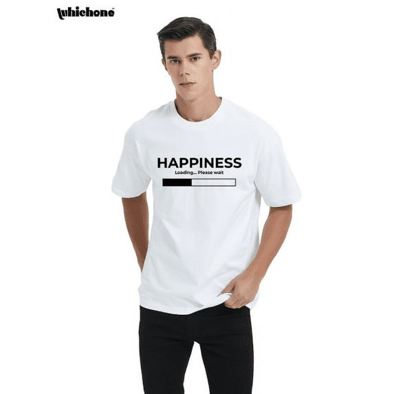 Whichone Humor Men's & Big Men's Happiness Loading Graphic T-Shirt, Sizes M-3XL