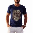 thumbnail image 1 of Whichone Men's 100% Cotton T-shirt Devil's Eye Print Stylish Daiyly Wear Sizes S-2XL, 1 of 2