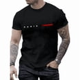 thumbnail image 1 of Whichone Men's 100% Cotton T-shirt Simple red and white letters Print Stylish Daiyly Wear,Black,Sizes S-2XL, 1 of 6