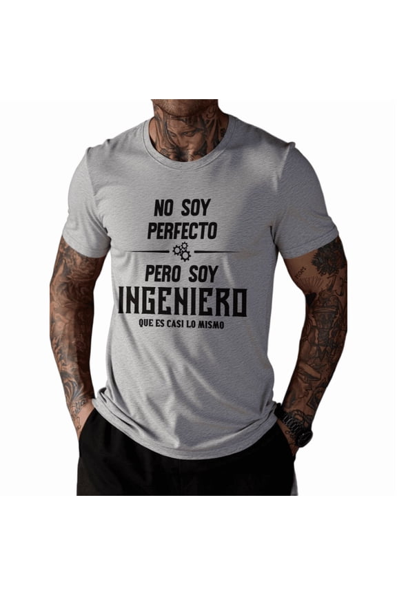 Men's 100% Cotton T-shirt Trendy letters Print Stylish Daiyly Wear,Gray,Sizes S-2XL