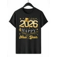 thumbnail image 1 of Whichone Men's 2026 Happy New Year Gold Print T-Shirt - Celebrate in Style!, 1 of 5