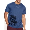 thumbnail image 1 of Whichone Men's Casual Streetwear Shirt Coconut Tree Graphic T-shirt X-Large Blue, 1 of 8