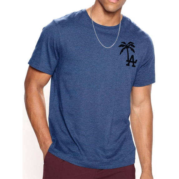 Whichone Men's Crew Neck Tee Short Sleeve Coconut Tree Los Angeles Graphics Tee,Sizes S-2XL
