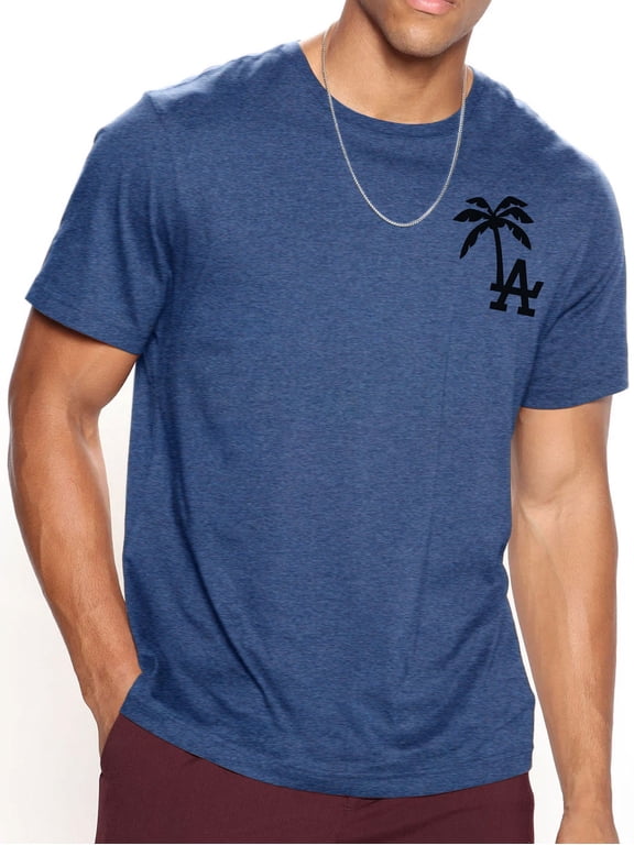 Men's Crew Neck Tee Short Sleeve Coconut Tree Los Angeles Graphics Tee,Sizes S-2XL