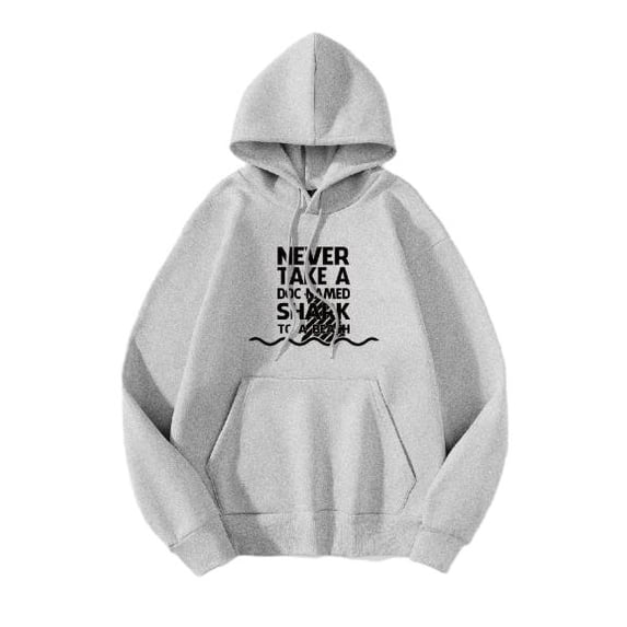 Whichone Men's Letter Graphics Long Sleeve Hooded Pullover Hoodie, Sizes S-2XL