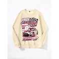 thumbnail image 1 of Whichone Men's Long Sleeve Crewneck Sweatshirt Pink Racing Car "Speed 97" Print - 3 Colors (S-XXL), 1 of 6