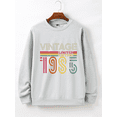 thumbnail image 1 of Whichone Men's Vintage 1985 Limited Edition Graphic Crewneck Sweatshirt 100% Polyester Long Sleeve, 1 of 8