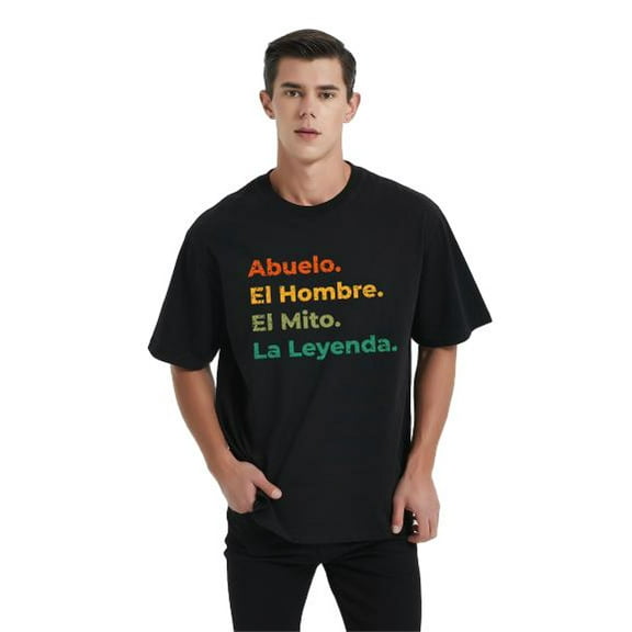 Whichone Mens Abuelo El Hombre El Mito La Leyenda (In Spanish) Mexico T-Shirt Funny Tee For Guys Graphic Tees