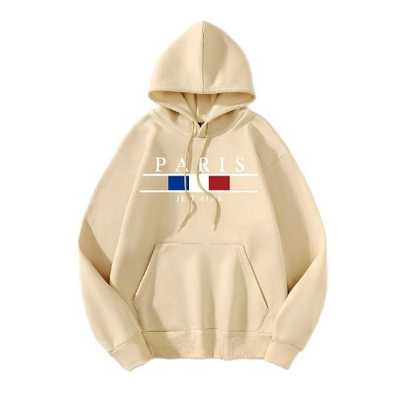 Whichone Mens Pairs Casual Graphics Design Hoodie Sweatshirt, Apricot, Large