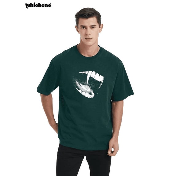 Whichone Mens Short Sleeve Graphic Tee - Sharp Teeth - Regular Fit 100% Cotton
