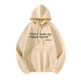 thumbnail image 1 of Whichone Mens Tall Sweatshirts Letter Graphics with Pocket Long Sleeve Hoodies Drawstring Baggy Funny Lightweight Pullover Apricot M, 1 of 9