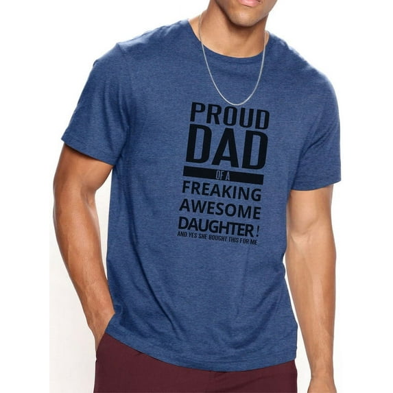 Whichone Proud Dad Shirt Amazing Dad Mens Graphic Leisure Comfy T-shirt Tops Daddy Best Gifts For Father's Day Up To 2XL