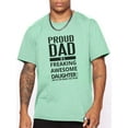 thumbnail image 1 of Whichone Proud Dad Shirt Amazing Dad Mens Graphic Leisure Comfy T-shirt Tops Daddy Best Gifts For Father's Day Up To 2XL, 1 of 8