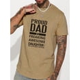 thumbnail image 1 of Whichone Proud Dad Shirt Amazing Dad Mens Graphic Leisure Comfy T-shirt Tops Daddy Best Gifts For Father's Day Up To 2XL, 1 of 8