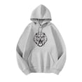 thumbnail image 1 of Whichone Roaring Lion Print Mens Casual Pullover Long Sleeve Hoodies, Mens Sweatshirt For Spring Fall Winter, 1 of 9