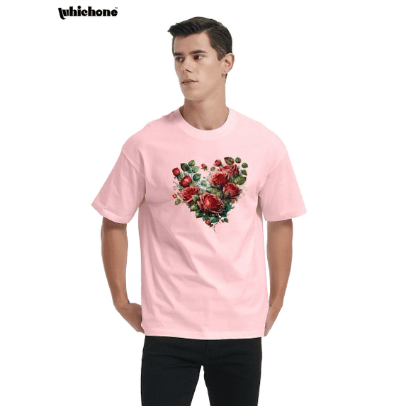 Whichone - Rose Heart Men's Short Sleeve Graphic T-Shirt